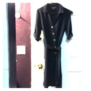 Blue button up dress